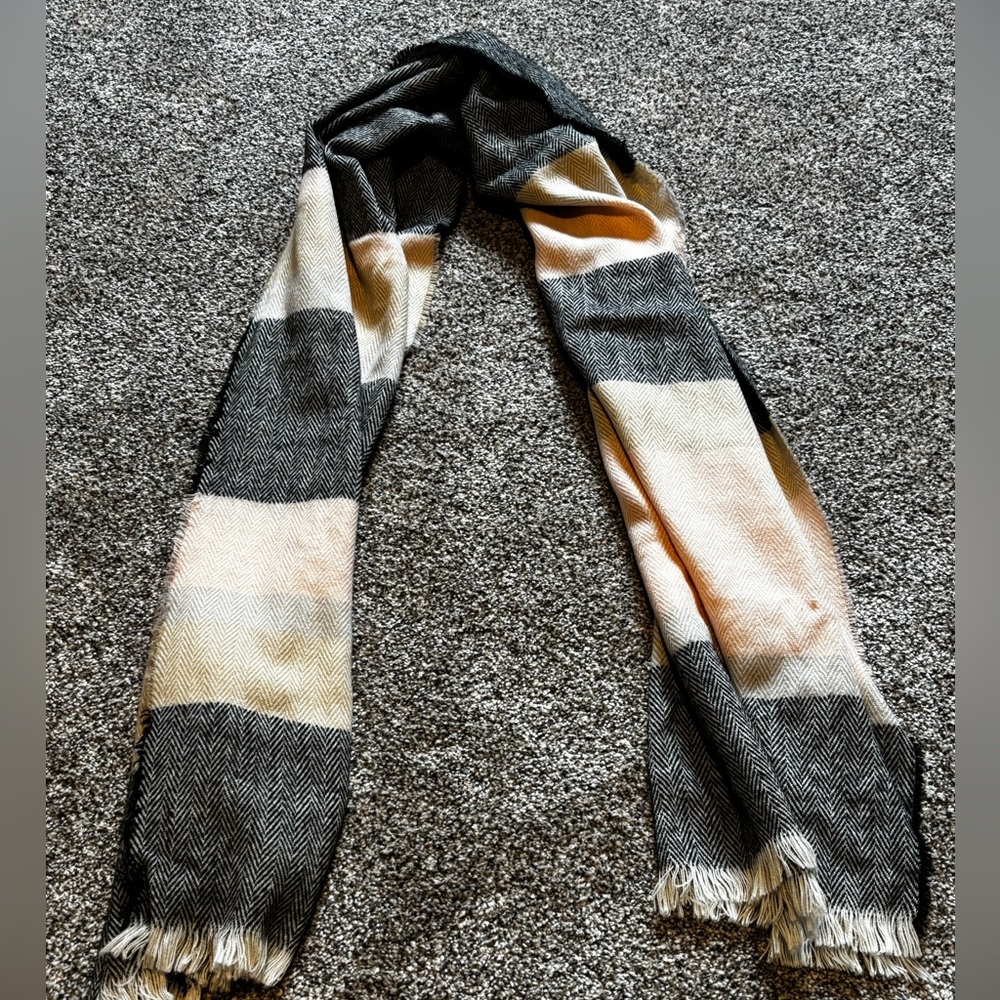 Stylish Navy, Pink and  Cream stripped Scarf